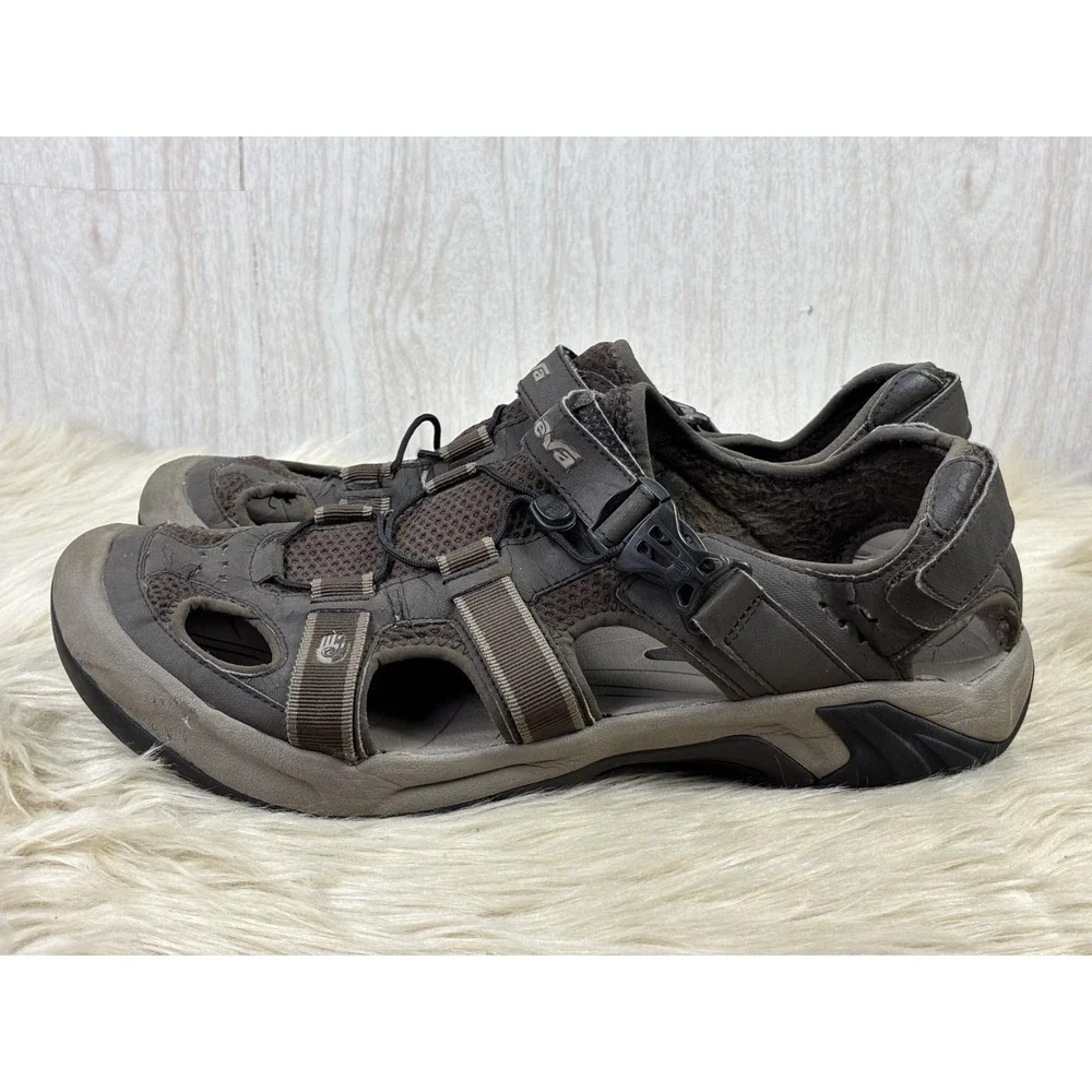 Teva Omnium 2 Leather Sandals Brown Turkish Coffee Mens 14 Hiking Water